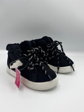 Nina Kids Black Lightning Bolt High Top Sneakers Toddler Size 7